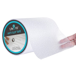 LifeGrip Anti Slip Transparent Anti Slip Tape, 8 inch by 30 feet, Non-Slip Traction Grip Tape to Tubs, Boats, Stairs, Clear, Soft, Comfortable for Bare feet (8" X 30')
