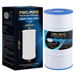 POOLPURE PLF90A Pool Filter Replaces Hayward C900, CX900RE, Pleatco PA90, Ultral-B6, Unicel C-8409, Filbur FC-1292, Sta-Rite PXC95, 90 sq.ft, L x OD: 17 3/8" x 8 15/16" (1 Pack)