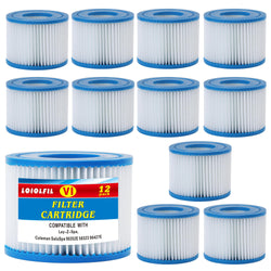 LOIOLFIL Type VI Spa Filter Replaces for saluspa hot tub Filters, Lay-Z-Spa, Coleman SaluSpa 90352E, 58323E, 58323 Swimming Pool Pump, Hot Tub Filter, 12 Pack