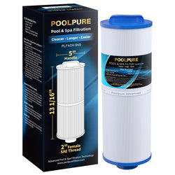 POOLPURE 4CH-949 Spa Filter Replaces Pleatco PWW50L, 200702, Cal Spa FIL50-5D13H15FCT-3, Filbur FC-0172, SD-01143, 817-4050, Waterway Teleweir 50, Rising Dragon 50, hot tubs filter cartridge 1 PACK