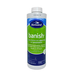 BioGuard Banish Pool Algae Preventative, 1 Quart, Fast-Acting, Non-Foaming, Keeps Water Clear, Provides Effective Control of Algae Growth