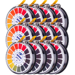 Jovitec Universal Ph Test Paper Strips Ph Test Strips Roll, Measure Full Range 0-14 Each 16.4 ft(12 Rolls)