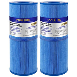POOLPURE Antimicrobial Spa Filter Replacement for Pleatco PRB50-IN-M, Unicel C-4950RA, Guardian 413-212-02, Filbur FC-2390M,17-2380,Jacuzzi J200 Series Filter,373045, 5X13 Hot Tub Filter, 2 Pack