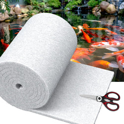 MAXTBEE Classic Pond Filter Pad Aquarium Media 18"x72"x1", 9 Ft² White Thicker Reusable Replacement Washable Pad,Fish Pond Filter Material for Koi Outdoor Ponds Aquarium
