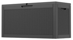 Outdoor Storage Box, 60 Gallon Outside Deck Box Waterproof,Resin Outdoor Storage Cabinet With Lockable Lid,Backyard Storage Bench For Garden Tools,Patio Cushions, Pool Tools, Package Delivery
