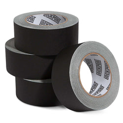 Lockport Black Gaffers Tape 2 inch x 30 Yards - 4 Pack Pro Black Gaff Tape - No Residue, Water Resistant, Non-Reflective, Easy Tear - Multipurpose