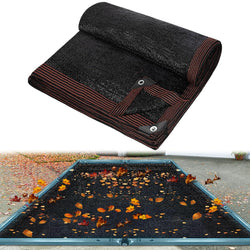 Hlimior 36 ft x 18 ft Black Pool Leaf Net for Rectangle Inground Above Ground Pool Screen Fine Mesh Sunshade Catches Leaves