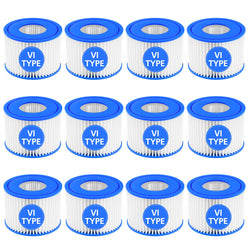 SORSWEET 12 Pack Type VI Hot Tub Filter Cartridge Compatible with Lay-Z-Spa, Coleman SaluSpa 90352E 58323 90427E
