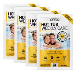 Bio Ouster 3in1 Weekly Hot Tub Cleaner, Conditioner, Clarifier - Hot Tub Chemicals for Standard & Inflatable Spas - Spa Chemicals for Crystal Clear & Sparkling Clean Water - Made in USA (4 Week Kit)