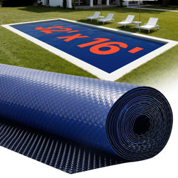 VEVOR Solar Pool Cover, 32 x 16 ft Pool Bubble Cover, 16 Mil Pools Solar Blanket with Dual Heat-Locking Air Layer for Pools, Daytime Heat Absorption, Nighttime Heat Retention, Blue & Silver, Cuttable