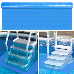 36x36in Swimming Pool Ladder Mat Protective Swimming Pool Step Pad for Above Ground Swimming Pool Ladder Pad Vinyl Non-Slip Pool Liner