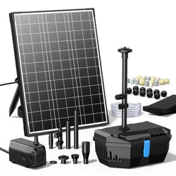 NFESOLAR Solar Water Fountain Kit, Pond Filter with 20W Solar Panel, 120 GPH Solar Water Pump, 4 Sprayers for Outdoor Pond 120-300 Gallons, Fish Tank and Garden Water Features N3212