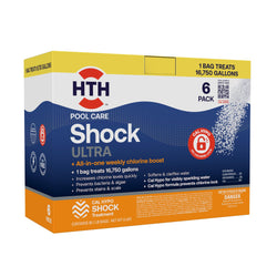 HTH 52040B Swimming Pool Care Shock Ultra, Swimming Pool Chemical, Cal Hypo Formula, 1lb (6 Pack)