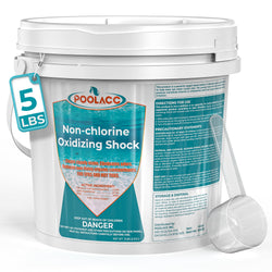 POOLACC Non-Chlorine Spa Shock for Hot Tub - 5 lbs, Chlorine-Free Shock Oxidizer Treatment for Hot Tubs, Spas and Swimming Pools, Fast Acting, Quick Dissolving Oxidizing Shock for Crystal Clear Water