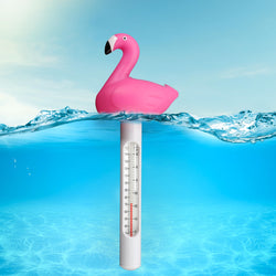 Pink Flamingo Floating Solar Thermometer for Pool and Spa, Lights Up at Night