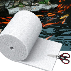 MAXTBEE Classic Pond Filter Pad Media 12"x72"x1", 6 Ft² White Thicker Reusable Replacement Washable Pad,Fish Pond Filter Material for Outdoor Ponds Aquarium