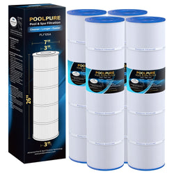 POOLPURE PCC105-PAK4 Replaces Pentair CCP420, 178584, Ultral-A6, Unicel C-7471, 817-0106, R173576, Filbur FC-1977, 570-0425-07, Pentair Clean and Clear Plus 420, L x OD: 26"x7", 4X105 sq.ft. Cartridge