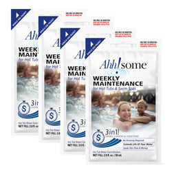 Triple-Action 3-in-1 Weekly Hot Tub Cleaner, Conditioner & Clarifier – Hot Tub Chemicals for Crystal Clear Water – Works on All Hot Tubs & Inflatable Spas – Made in USA – Veteran-Owned (4 Week Kit)