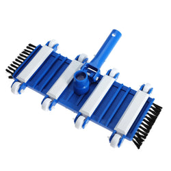 Nayciiy 14" Heavy Duty Pool Vacuum Head with Brushes Weighted Flexible Vacuum Head with Aluminum Handle Connector for 1-1/4" or 1-1/2" Hose