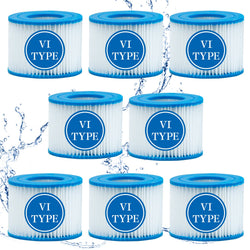 SXEIAV Type vi spa Filter and hot tub Filter Replacement Cartridge for Coleman hot tub Filters, for Inflatable hot tub Filter (8 Pack)
