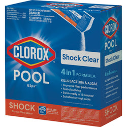 Clorox® Pool&Spa™ Shock Clear, for Crystal Clear Swimming Pool Water, Swim-ready in 15 minutes, Suitable for vinyl pools (6-Pack)
