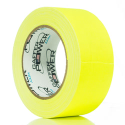 Gaffer Power Real Professional Grade Gaffer Tape, Made in The USA, Yellow Fluorescent 2 Inches by 30 Yards, UV Blacklight Reactive Fluorescent Heavy, Non-Reflective, Better Than Neon Yellow Duct Tape