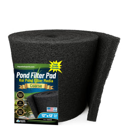 Aquatic Experts Classic Koi Pond Filter Pad COARSE – Bulk Roll Pond Filter Media, Rigid Ultra-Durable Latex Coated Fish Pond Filter Material US (12" x 12 Feet, Coarse (Black))