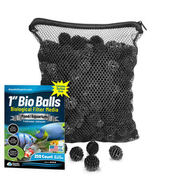 Aquatic Experts Bio Balls Filter Media, 1 Inch Small Bio Ball for Ponds and Aquarium Filters, Perfect Aquarium Filter Media, Made in The USA, (250 Count with Mesh Bag)