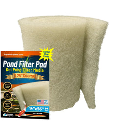 Aquatic Experts Beige COARSE Pond Filter Pad - 1.25 inch Thick - Bulk Roll Water Garden Filter Pond Media - Made in USA, (1.25 inch by 14 inch by 56 inch)