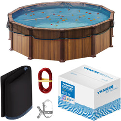 Yankee Pool Leaf Net Cover for 21 Ft. Above-Ground Round Pool - Heavy-Duty 0.15”, Net to Protect from Leaves, Debris | Leaf Catcher to Prevent Clogging